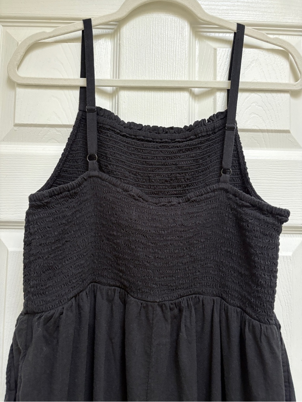 Old Navy Black Smocked Jumpsuit with Adjustable Straps - Picture 7 of 9